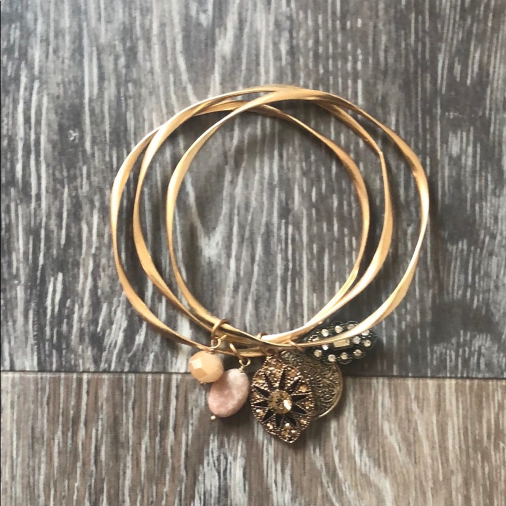 Set of 3 Gold Bracelets